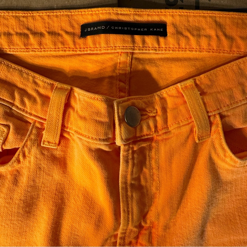 Rare Neon Orange Martini Flare Mid-rise Jeans Women’s Size 29 - Picture 7 of 9